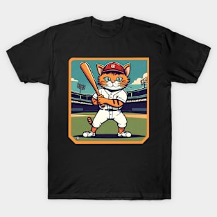 Cat baseball player T-Shirt